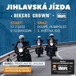 Přečtete si více ze článku 17.06.2022 MOTORKARSKY DOUPE HUMPOLEC+BIKERS CROWN – vyjížďka